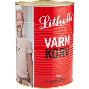 Varmkorv med Naturskinn 2kg Lithells.