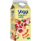 Yoghurt Original Jordgubb Vanilj 2% 1500g Yoggi®.