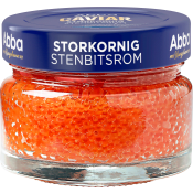 Caviar röd storkorning stenbitsrom 80g Abba.