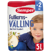 Fullkornsvälling Frukt & yoghurt Från 2år 5l Semper.