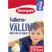 Fullkornsvälling Frukt & yoghurt Drickfärdig Från 2år 250ml Semper.