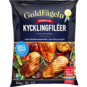 Grillade kycklingbröstfiléer grillkrydda Fryst 540g Guldfågeln.