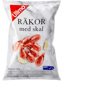 Räkor med skal Fryst 1kg MSC Ullmo.