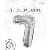Folieb silv 7 100cm Happy Party.