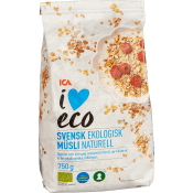 Müsli Naturell Ekologisk 750g ICA I love eco.