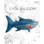 Folieballong Haj 1p stor Happy Party.