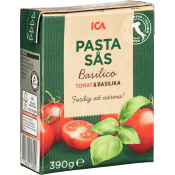 Pastasås Tomat Basilika 390g ICA.