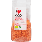 Röda linser Ekologisk 400g ICA I love eco.