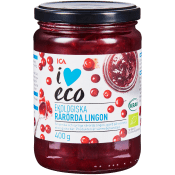 Rårörda lingon 400g KRAV ICA I love eco.