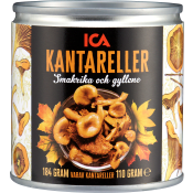 Kantareller i vatten 184g ICA.