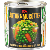 Ärtor & morötter 400g ICA.