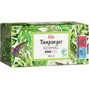 Tampong Normal 32-p Miljömärkt ICA.