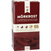 Bryggkaffe, Mörkrost, 500g, ICA.