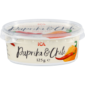 Färskost Paprika & chili 125g ICA.