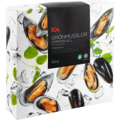 Grönmusslor Fryst 500g ICA.