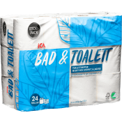 Toalettpapper 24-p Miljömärkt ICA.