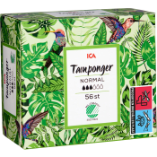 Tampong Normal 56-p Miljömärkt ICA.
