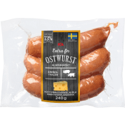 Ostwurst Extra FIn 73% Kötthalt 240g ICA.