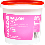 Hallonsylt 1,5kg ICA Basic.