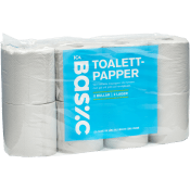 Toalettpapper 8-p Miljömärkt ICA Basic.