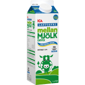 Mellanmjölkdryck Laktosfri 1,5% 1l ICA.