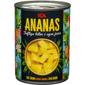 Ananasbitar i juice 340g ICA.