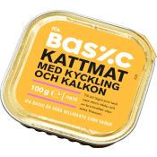 Kattmat Kyckling & kalkon 100g ICA Basic.