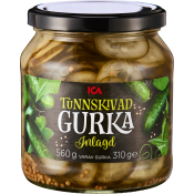 Tunnskivad Gurka 560g ICA.