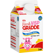 Vispgrädde Färsk 40% 5dl ICA.