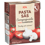 Pastasås Tomat och champinjon 390g ICA.