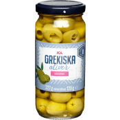 Oliver Grekiska Gröna Urkärnade 227g ICA.