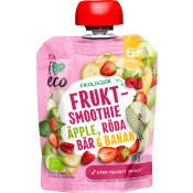 Fruktmellis Äpple jordgubb banan & hallon Från 6mån Ekologisk 90g ICA I love eco.