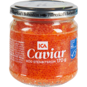 Caviar röd stenbitsrom 170g ICA.