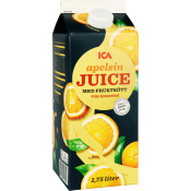 Juice Apelsin med fruktkött 1,75l ICA.