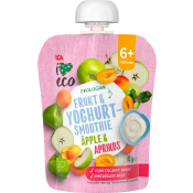 Smoothie Yoghurt äpple & aprikos Från 6m Ekologisk 85g ICA I love eco.