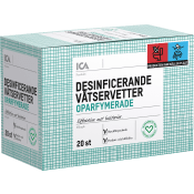 Våtservetter Desinficerande Oparfymerade 20-p ICA Hjärtat.