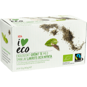 Grönt te Lakrits & mynta Ekologiskt 20-p ICA I love eco.
