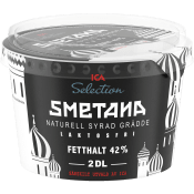 Smetana Laktosfri 42% 2dl ICA Selection.