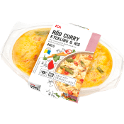 Färdigmat Röd Curry med Kyckling & Ris 400g ICA.