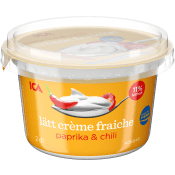 Crème fraiche Lätt Paprika & chili 11% 2dl ICA.