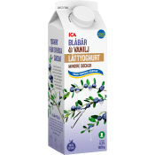 Lättyoghurt Blåbär & vanilj 0,5% 1000g ICA.
