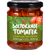 Soltorkade tomater Strimlade med örter 100g ICA.