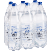 Vatten Kolsyrad Naturell 1,5l 6-p No logo.