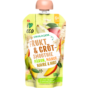Frukt & grötsmoothie päron & mango från 6m 120g ICA I love eco.