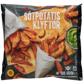 Sötpotatisklyftor Fryst 500g ICA.