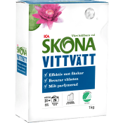 Tvättmedel Vittvätt Morgonsol 1kg Miljömärkt ICA Skona.