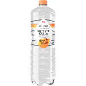 Vatten Kolsyrad Mango & persika 1,5l ICA.