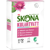 Tvättmedel Kulörtvätt Morgonsol 1kg Miljömärkt ICA Skona.