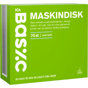 Maskindisktabletter 70-p Miljömärkt ICA basic.