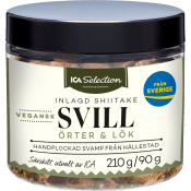 Svill inlagd shiitake örter & lök vegansk 210g ICA Selection.
